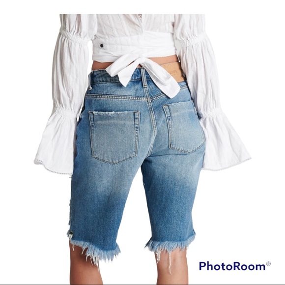 One Teaspoon Delaware Sustainable Truckers Longline Shorts Size 25 - Picture 11 of 16